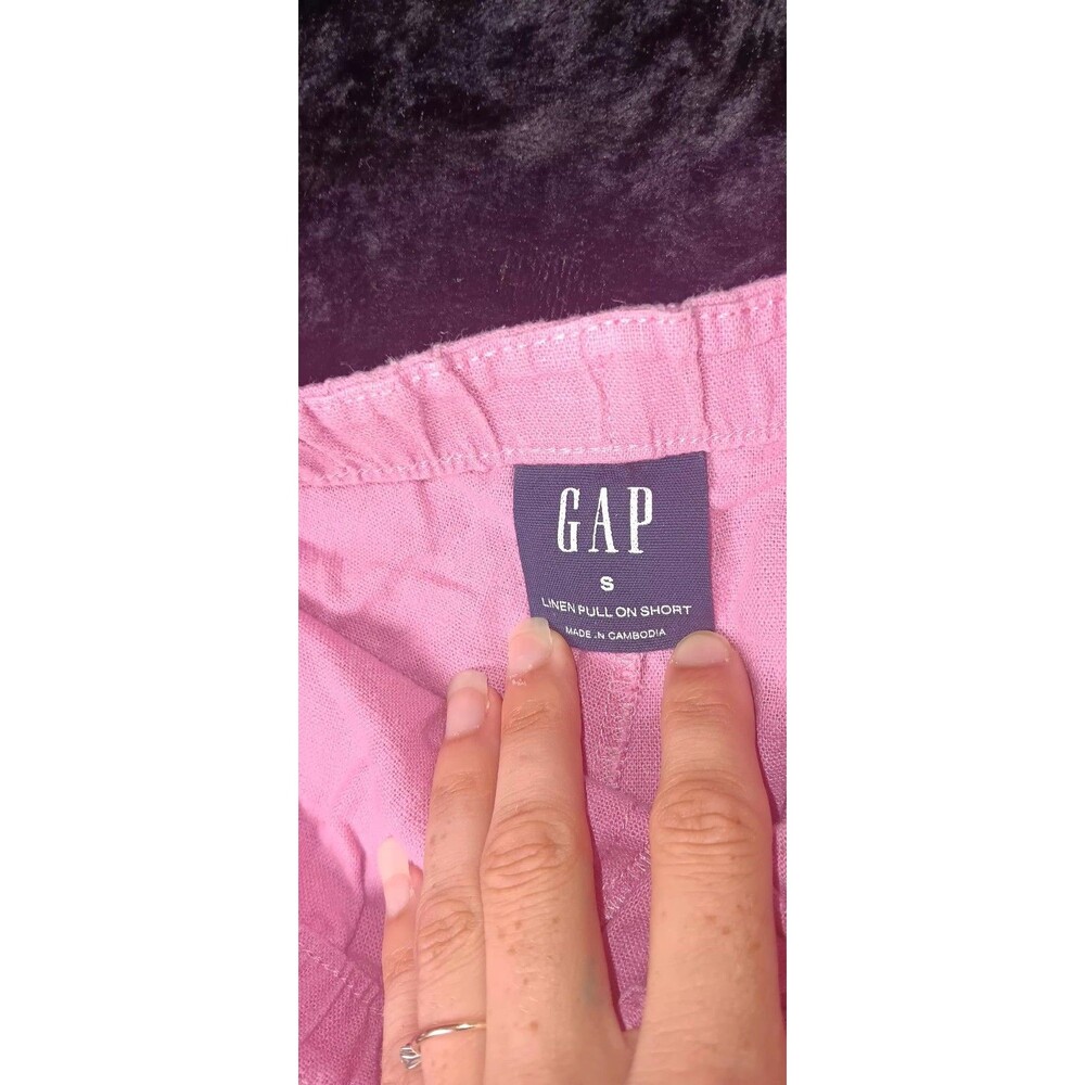 Gap Linen Blend Pull On Shorts S Orchid Pink Coastal Beachy Quiet Luxury Cruise - Picture 2 of 12